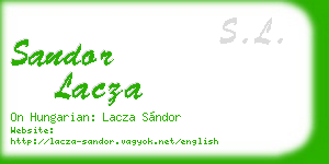 sandor lacza business card